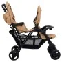 Taupe gray steel tandem twin stroller by vidaXL, Baby strollers - Ref: Foro24-10349, Price: 224,33 €, Discount: %