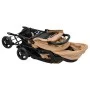 Taupe gray steel tandem twin stroller by vidaXL, Baby strollers - Ref: Foro24-10349, Price: 224,33 €, Discount: %