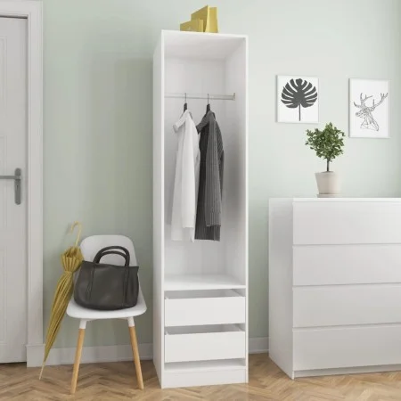 Armario con cajones de madera contrachapada blanco 50x50x200 cm by vidaXL, Wardrobes - Ref: Foro24-800612, Price: 135,39 €, D...