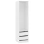 Armario con cajones de madera contrachapada blanco 50x50x200 cm by vidaXL, Wardrobes - Ref: Foro24-800612, Price: 135,39 €, D...