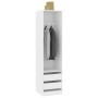 Armario con cajones de madera contrachapada blanco 50x50x200 cm de vidaXL, Armarios roperos - Ref: Foro24-800612, Precio: 147...