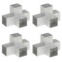 Pfostenverbinder aus verzinktem Metall, 4 Stück, 101 x 101 mm von vidaXL, Zaunpfosten - Ref: Foro24-145484, Preis: 96,21 €, R...