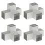 Post connectors in X 4 pcs galvanized metal 101x101 mm by vidaXL, fence posts - Ref: Foro24-145484, Price: 86,47 €, Discount: %