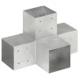 Conectores de postes en X 4 uds metal galvanizado 101x101 mm