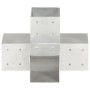 Conectores de postes en X 4 uds metal galvanizado 101x101 mm