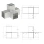 Pfostenverbinder aus verzinktem Metall, 4 Stück, 101 x 101 mm von vidaXL, Zaunpfosten - Ref: Foro24-145484, Preis: 96,21 €, R...