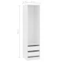 Armario con cajones de madera contrachapada blanco 50x50x200 cm by vidaXL, Wardrobes - Ref: Foro24-800612, Price: 135,39 €, D...