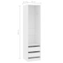 Schrank mit Schubladen aus weißem Sperrholz 50x50x200 cm von vidaXL, Kleiderschränke - Ref: Foro24-800612, Preis: 142,79 €, R...