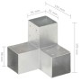 Conectores de postes en forma de Y metal galvanizado 91x91 mm