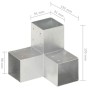 Y-förmige Pfostenverbinder aus verzinktem Metall 91x91 mm von vidaXL, Zaunpfosten - Ref: Foro24-145473, Preis: 22,31 €, Rabat...
