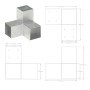 Conectores de postes en forma de Y metal galvanizado 91x91 mm