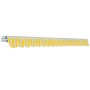 Manually operated folding awning 600 cm yellow and white by vidaXL, Awnings - Ref: Foro24-276354, Price: 573,60 €, Discount: %