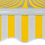 Manually operated folding awning 600 cm yellow and white by vidaXL, Awnings - Ref: Foro24-276354, Price: 573,60 €, Discount: %