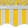 Manually operated folding awning 600 cm yellow and white by vidaXL, Awnings - Ref: Foro24-276354, Price: 510,17 €, Discount: %