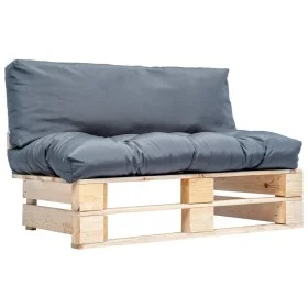 Pallet garden sofa with gray pinewood cushions by vidaXL, Outdoor sofas - Ref: Foro24-277477, Price: 123,52 €, Discount: %
