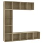 TV cabinet and bookcase 3 pieces Sonoma oak 180x30x180 cm by vidaXL, Bookcases and shelves - Ref: Foro24-278791, Price: 180,0...
