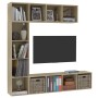 TV cabinet and bookcase 3 pieces Sonoma oak 180x30x180 cm by vidaXL, Bookcases and shelves - Ref: Foro24-278791, Price: 180,0...