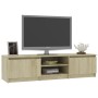 TV-Schrank aus Sonoma-Eichensperrholz, 140 x 40 x 35,5 cm von vidaXL, TV-Möbel - Ref: Foro24-800651, Preis: 74,86 €, Rabatt: %