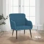 Sillón de terciopelo azul 63x76x80 cm de vidaXL, Sillones - Ref: Foro24-351444, Precio: 99,33 €, Descuento: %