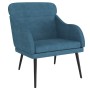 Sillón de terciopelo azul 63x76x80 cm de vidaXL, Sillones - Ref: Foro24-351444, Precio: 94,04 €, Descuento: %