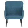 Sillón de terciopelo azul 63x76x80 cm de vidaXL, Sillones - Ref: Foro24-351444, Precio: 99,33 €, Descuento: %