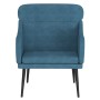 Sillón de terciopelo azul 63x76x80 cm de vidaXL, Sillones - Ref: Foro24-351444, Precio: 94,04 €, Descuento: %