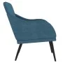 Sillón de terciopelo azul 63x76x80 cm de vidaXL, Sillones - Ref: Foro24-351444, Precio: 99,33 €, Descuento: %