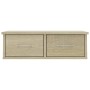 Oak plywood wall drawer shelf 60x26x18.5cm by vidaXL, Shelves and shelves - Ref: Foro24-800588, Price: 41,62 €, Discount: %