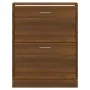 Schuhschrank aus braunem Eichensperrholz, 63 x 24 x 81 cm von vidaXL, Schuhregale und Schuhorganisatoren - Ref: Foro24-342563...