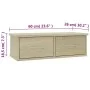 Wandschubladenregal aus Eichensperrholz, 60 x 26 x 18,5 cm von vidaXL, Regale und Regale - Ref: Foro24-800588, Preis: 40,08 €...