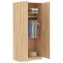 Armario de madera contrachapada color roble Sonoma 90x52x200 cm de vidaXL, Armarios roperos - Ref: Foro24-800633, Precio: 185...