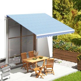 Tela de repuesto para toldo azul y blanco 4x3,5 m Tela de repuesto para toldo azul y blanco 4x3,5 m