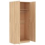Armario de madera contrachapada color roble Sonoma 90x52x200 cm de vidaXL, Armarios roperos - Ref: Foro24-800633, Precio: 197...