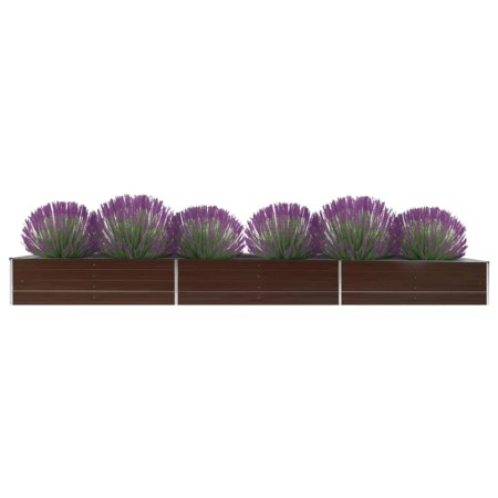 Braunes Gartenbett aus verzinktem Stahl, 480 x 80 x 45 cm von vidaXL, Töpfe und Pflanzgefäße - Ref: Foro24-47066, Preis: 92,1...