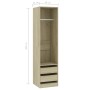 Schubladenschrank aus Sonoma-Eichensperrholz, 50 x 50 x 200 cm von vidaXL, Kleiderschränke - Ref: Foro24-800615, Preis: 138,1...