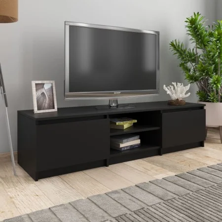 TV-Möbel aus schwarzem Sperrholz 140x40x35,5 cm von vidaXL, TV-Möbel - Ref: Foro24-800649, Preis: 71,95 €, Rabatt: %
