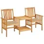 Garden chairs and table with solid acacia wood cushions by vidaXL, Garden sets - Ref: Foro24-3061293, Price: 147,06 €, Discou...