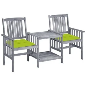 Garden chairs with table and solid acacia wood cushions by vidaXL, Garden sets - Ref: Foro24-3061328, Price: 161,56 €, Discou...