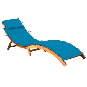 Garden lounger with solid acacia wood cushion by vidaXL, Loungers - Ref: Foro24-3061576, Price: 177,77 €, Discount: %