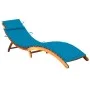 Tumbona de jardín con cojín madera maciza de acacia de vidaXL, Tumbonas - Ref: Foro24-3061576, Precio: 188,98 €, Descuento: %
