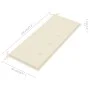 Banco Batavia madera maciza de teca con cojín crema 120 cm de vidaXL, Bancos de jardín - Ref: Foro24-3062156, Precio: 219,92 ...