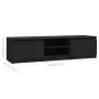 TV-Möbel aus schwarzem Sperrholz 140x40x35,5 cm von vidaXL, TV-Möbel - Ref: Foro24-800649, Preis: 71,95 €, Rabatt: %