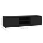 TV-Möbel aus schwarzem Sperrholz 140x40x35,5 cm von vidaXL, TV-Möbel - Ref: Foro24-800649, Preis: 73,30 €, Rabatt: %