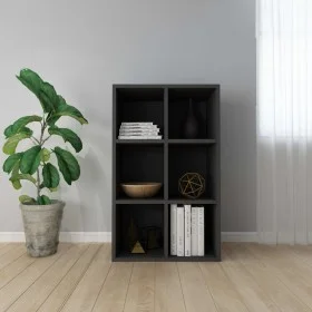 Black engineered wood shelving/sideboard 66x30x98 cm by vidaXL, Bookcases and shelves - Ref: Foro24-800343, Price: 58,23 €, D...
