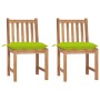 Garden chairs 2 units solid teak wood with cushions by vidaXL, Garden chairs - Ref: Foro24-3062942, Price: 238,96 €, Discount: %