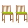 Gartenstühle 2 Einheiten aus massivem Teakholz mit Kissen von vidaXL, Gartenstühle - Ref: Foro24-3062942, Preis: 230,84 €, Ra...