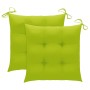 Garden chairs 2 units solid teak wood with cushions by vidaXL, Garden chairs - Ref: Foro24-3062942, Price: 238,96 €, Discount: %