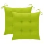 Garden chairs 2 units solid teak wood with cushions by vidaXL, Garden chairs - Ref: Foro24-3062942, Price: 235,99 €, Discount: %