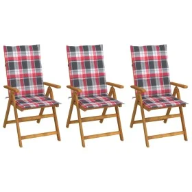 3 pcs folding garden chairs and solid acacia wood cushions by vidaXL, Garden chairs - Ref: Foro24-3064102, Price: 253,77 €, D...