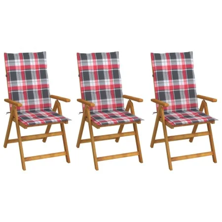 3 pcs folding garden chairs and solid acacia wood cushions by vidaXL, Garden chairs - Ref: Foro24-3064102, Price: 257,80 €, D...